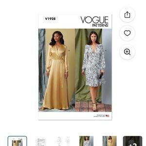 Vogue V1928 Size F5 Misses Night Gowns Sewing Pattern